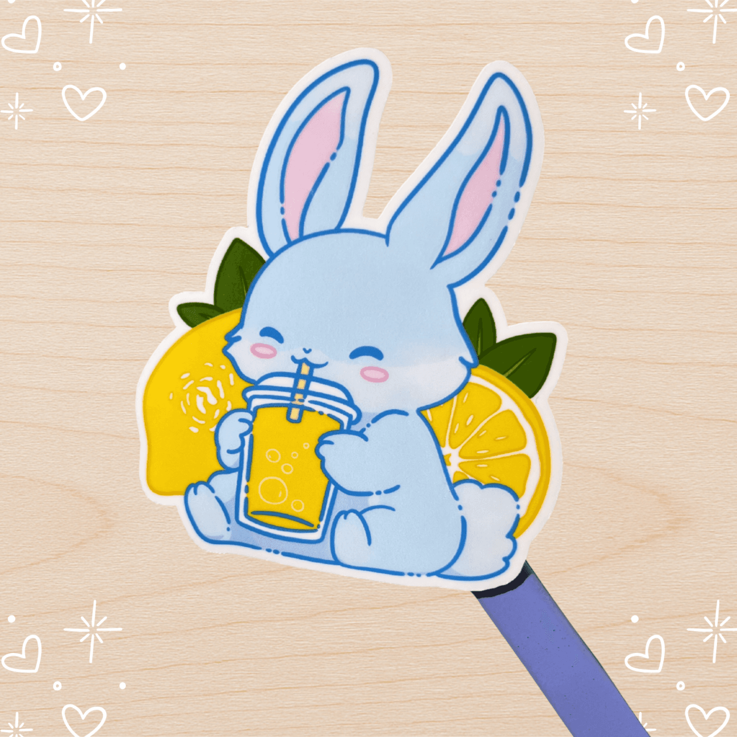 Bunny Lemon Die-cut Sticker