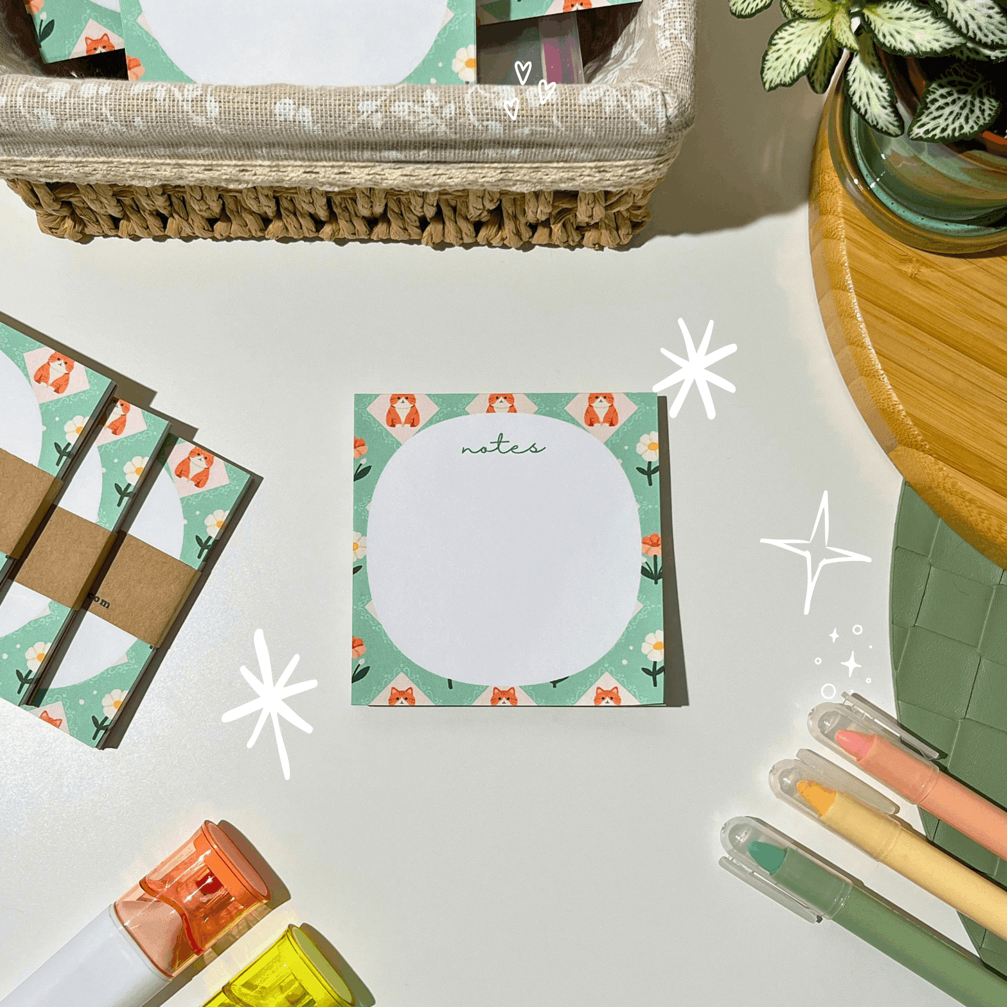 Cat Floral Memo Pad — image 4