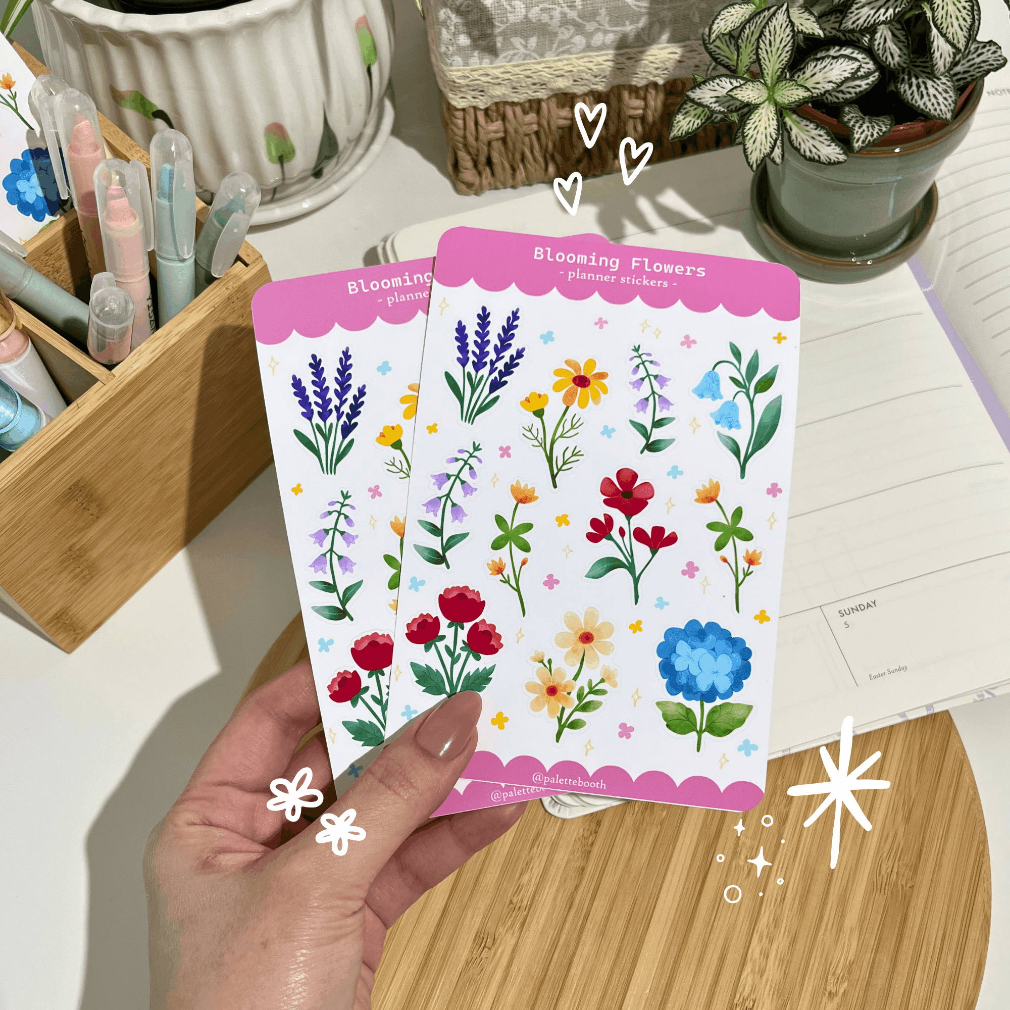 Blooming Flowers Sticker Sheet