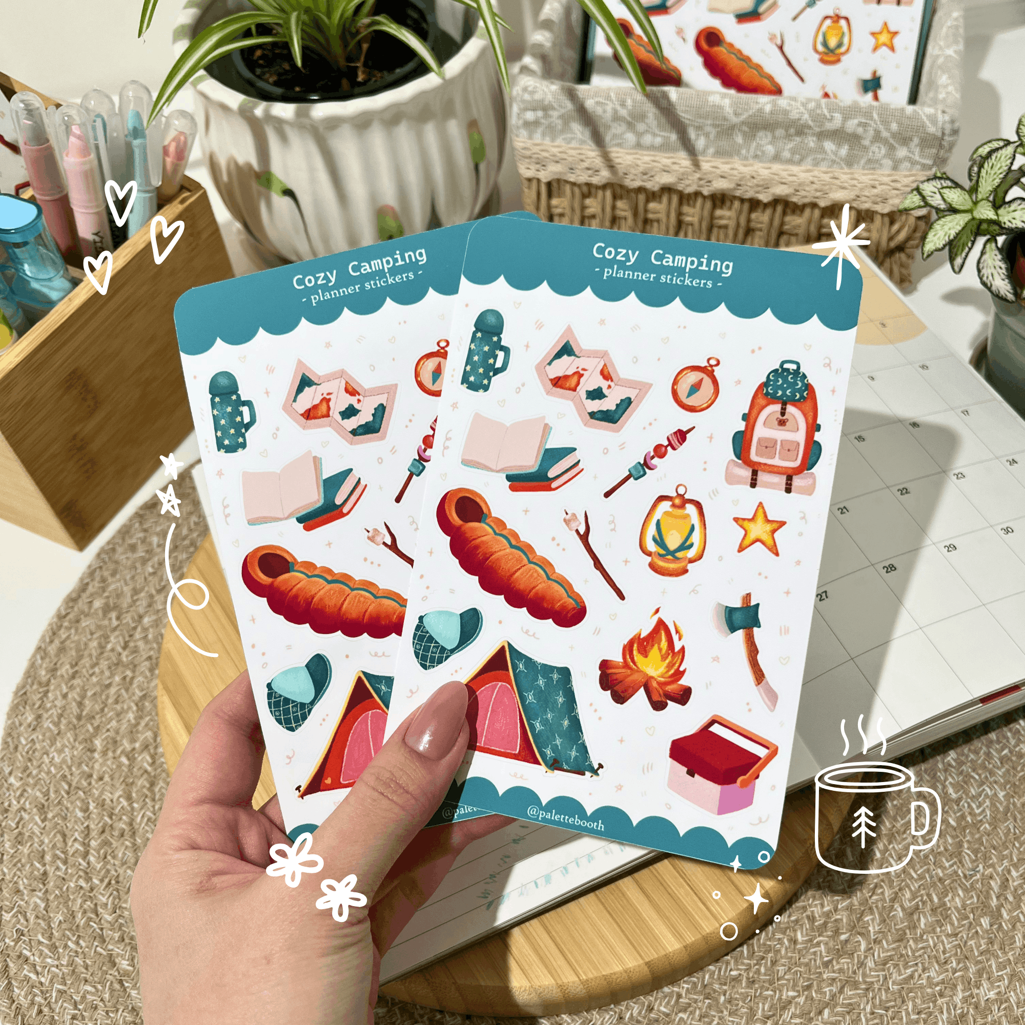 Cozy Camping Sticker Sheet
