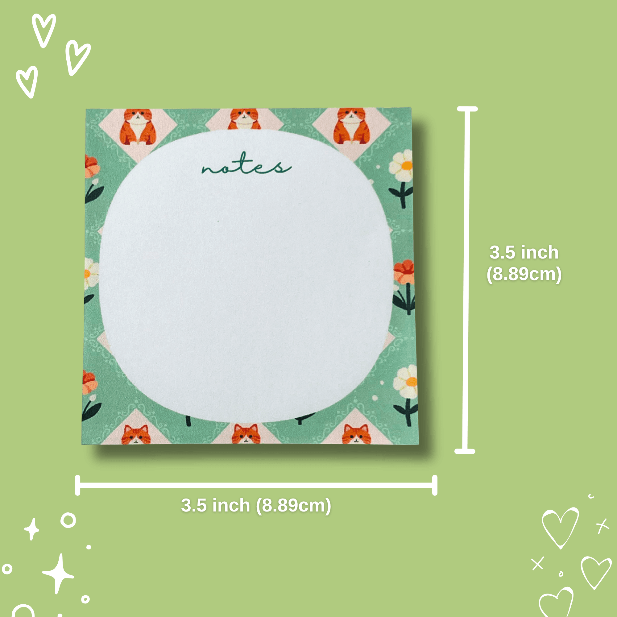 Cat Floral Memo Pad — image 2